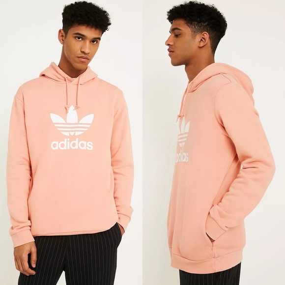 adidas Other - Adidas Originals Trefoil Dusty Pink Hoodie Zippered Pockets XXL